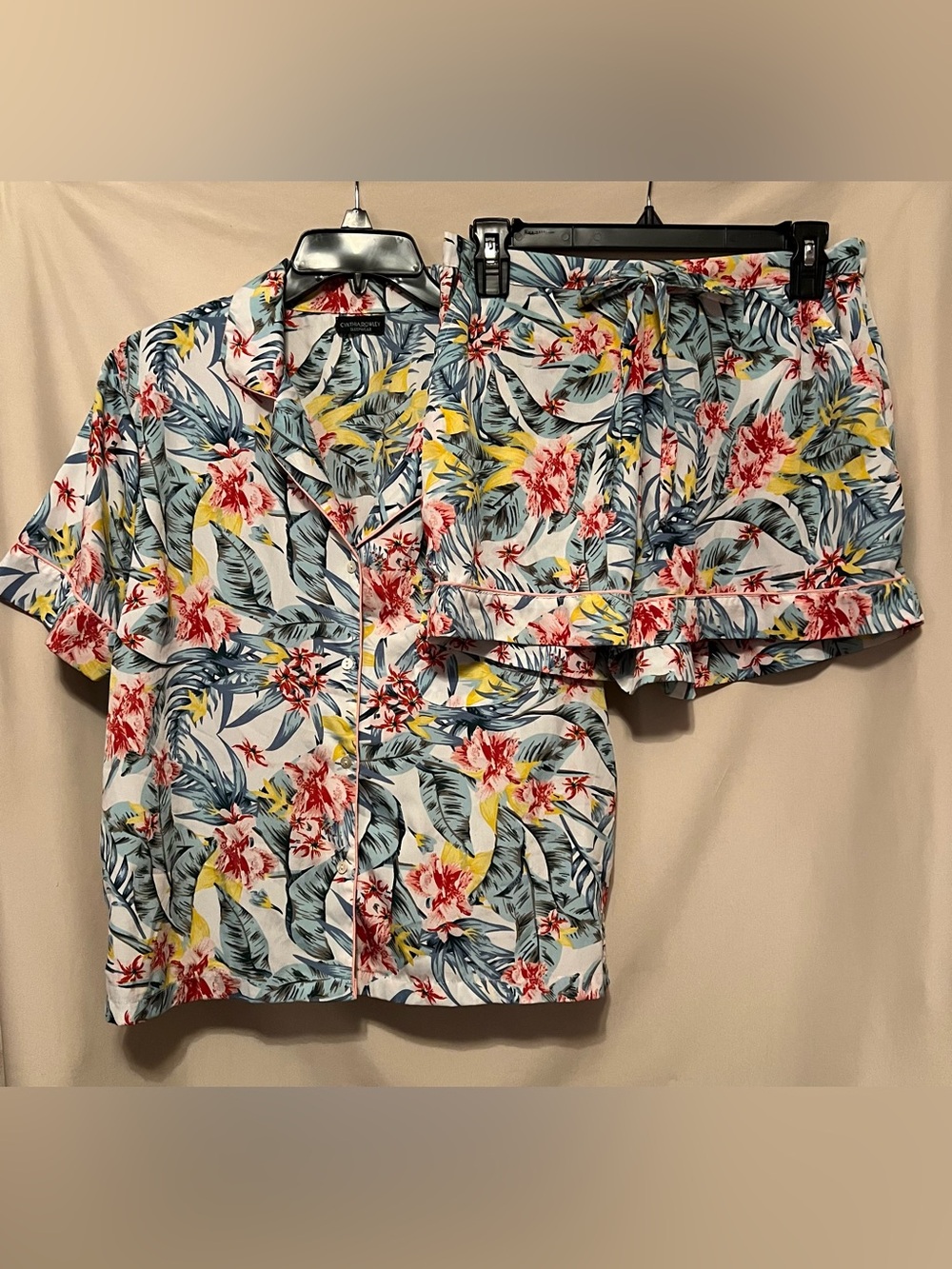Cynthia Rowley Tropical Floral Pajamas Size M